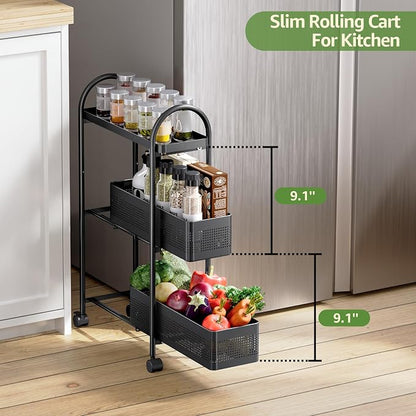 KINGRACK 3-Tier Slim Storage Cart - Image 8