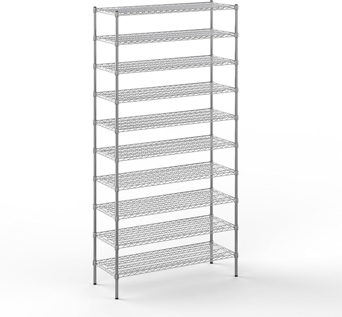 18" Deep x 48" Wide x 96" Height Wire Shelving Kit | 10-Tier | NSF Commercial by Regal+Altair