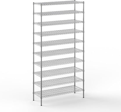 18" Deep x 48" Wide x 96" Height Wire Shelving Kit | 10-Tier | NSF Commercial by Regal+Altair