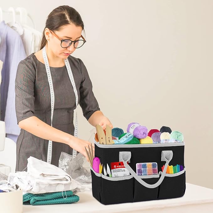 ZKOO Art Supply Storage Organizer Caddy, Craft Tote Bags - Image 7