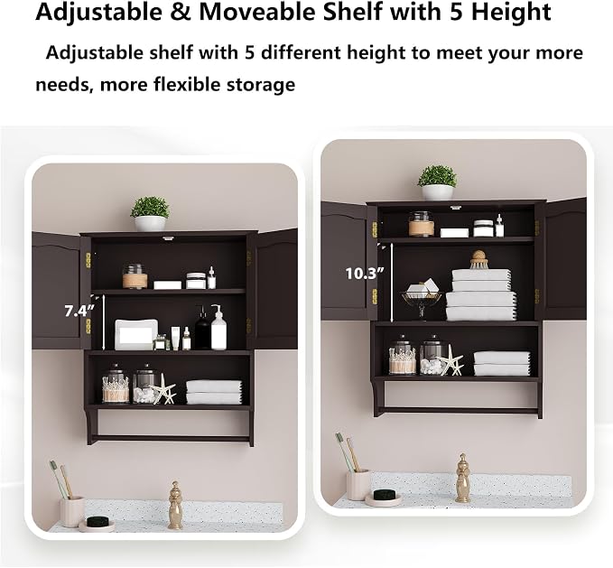 Bathroom Cabinet, Bathroom Wall Cabinet - Image 4