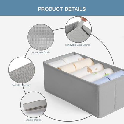 Criusia Drawer Organizer Clothes, 10 Pack Dresser Organizer - Image 4
