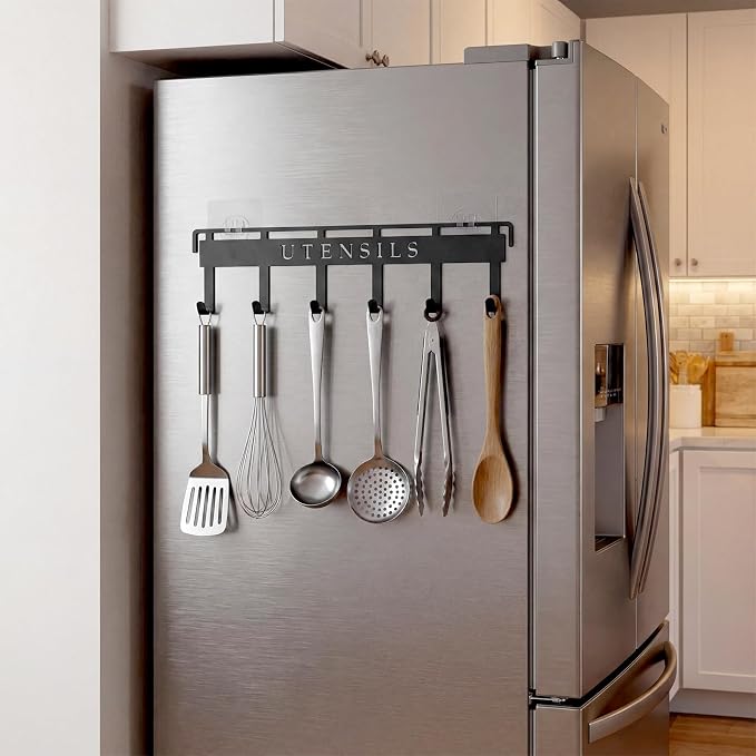 Kitchen Utensil Hanger Wall Mount Kitchen Utensil Holder Organizer Rack Rail - Image 4
