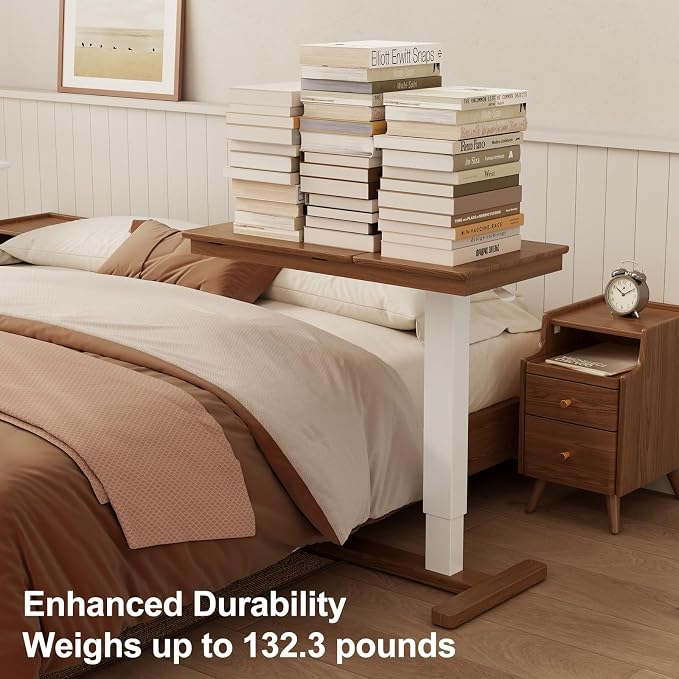 Solid Wood Overbed Bedside Table - Image 9