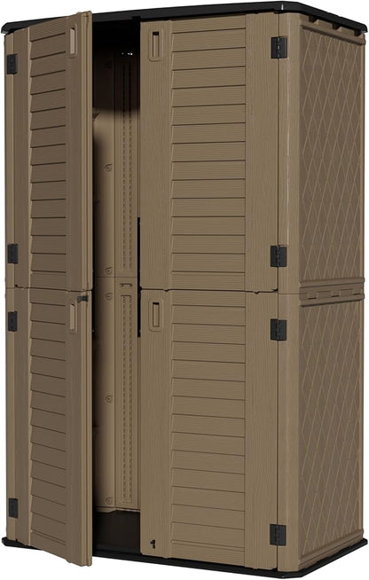 ZZM Large 67 Cu.ft Waterproof Storage Shed, Outdoor Storage Cabinet，Durable by ZZM