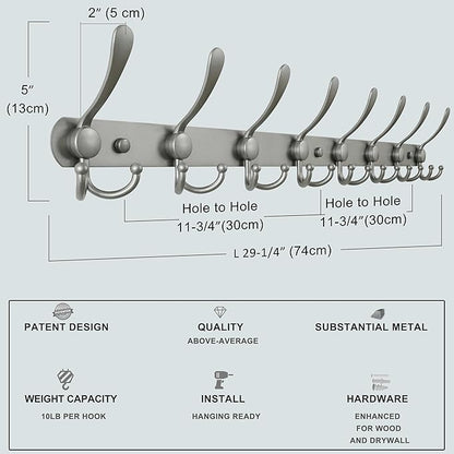 Dseap Coat Rack Wall Mount - Image 6