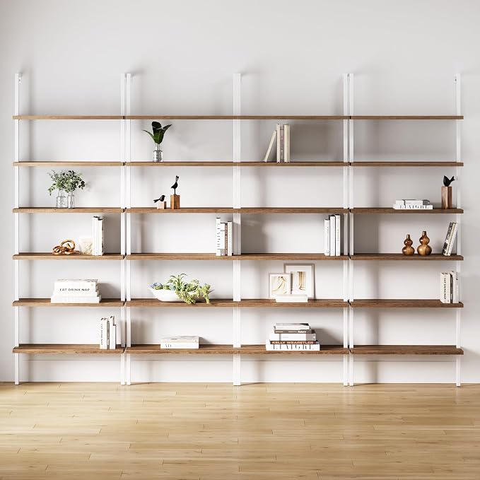 Nathan James Theo 6-Shelf Tall Bookcase, Wall Mount Bookshelf by Unknown