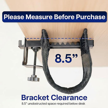 VIVO No Drill Clamp-on 24 inch Mesh Net Under Desk Cable Management Wire - Image 4