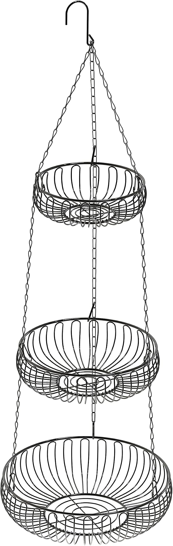 Simple Houseware Adjustable Metal Hanging Fruit Basket - Image 8