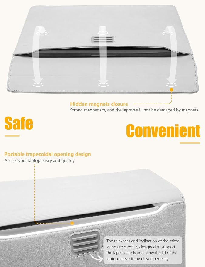 HYZUO 13.3-14 Inch Laptop Sleeve Case Bag - Image 4