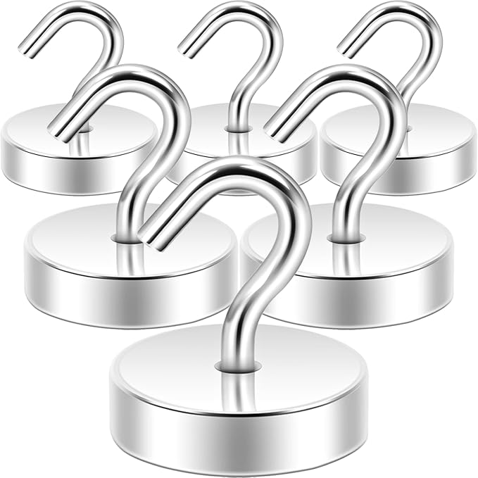 Neosmuk Magnetic Hooks, 60 lb+ Heavy Duty Neodymium Magnet by Neosmuk