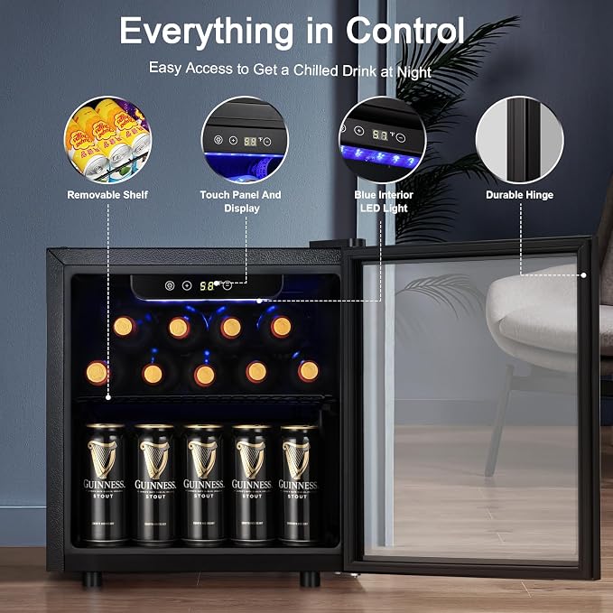 Antarctic Star 12 Bottle 48 Can Wine Cooler/Cabinet Beverage Refrigerator Mini - Image 5