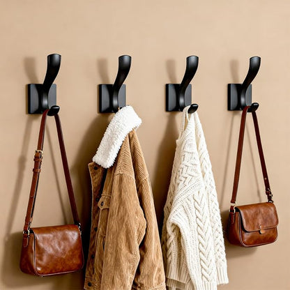 8 Pack Wall Hooks Heavy Duty Towel Robe Coat Hooks - Image 5