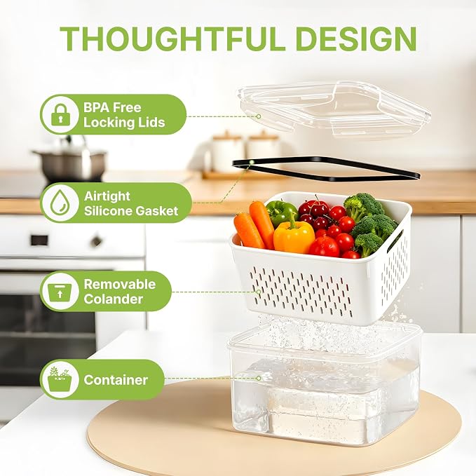 5 Pack Large Fruit Storage Containers - Image 5