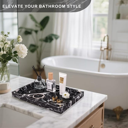 Marble Bathroom Tray for Countertop & Home Decor, Natural Decorative Marble - Image 4