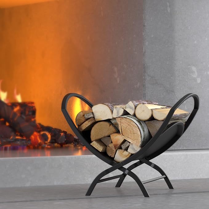 Fireplace Log Holder Folding Firewood Rack Indoor, Outdoor Firewood Rack - Image 2