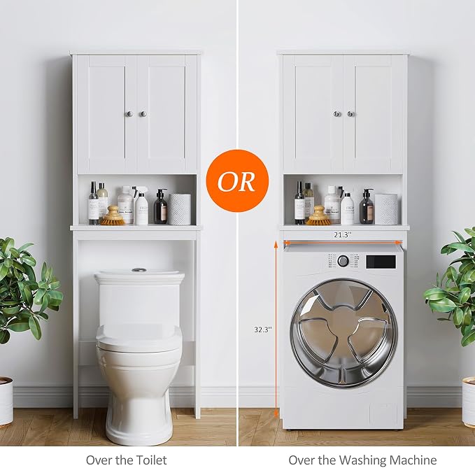 Over the Toilet Storage Cabinet, Bathroom Storage Organizer Over Toilet - Image 6