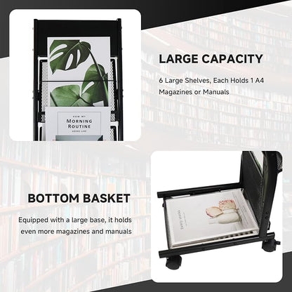 Floor-Standing Magazine Rack 6-Layer - Image 3