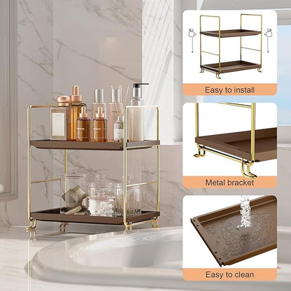 FSyueyun 2-Tier Bathroom Countertop Organizer, Bathroom Organizers and Storage - Image 3