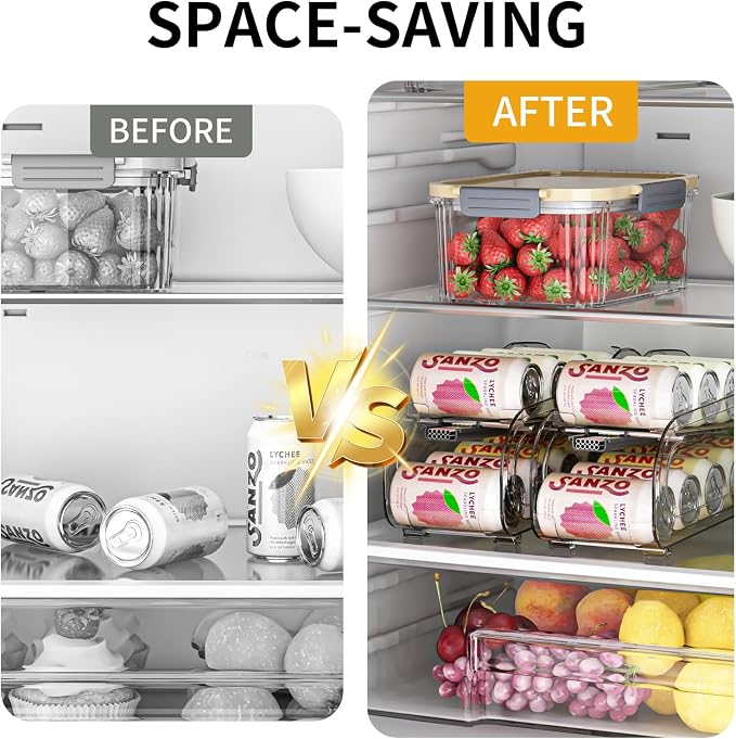 Drink Organizer for Fridge, Soda Can Organizer Dispenser for Refrigerator - Image 5