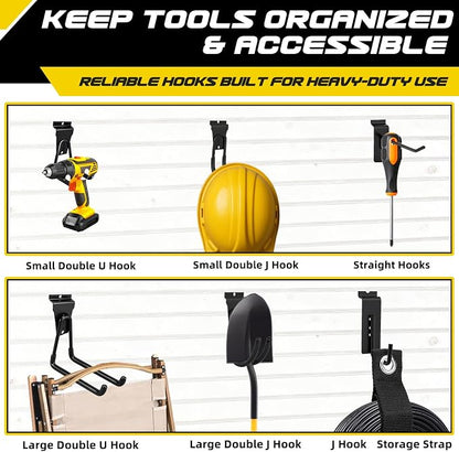 40 Pcs Slatwall Hooks & Hangers – Heavy-Duty Metal Slatwall Accessories Kit - Image 3