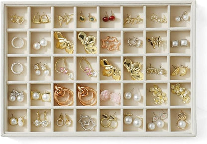Large Jewelry Organizer for Drawer Insert Velvet Stackable Jewelry Trays for by Unknown