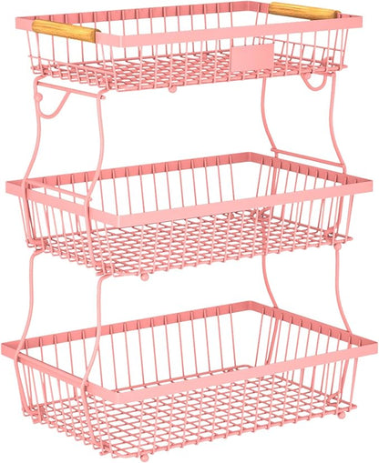 3 Tier Fruit Basket for Kitchen Counter by Unknown