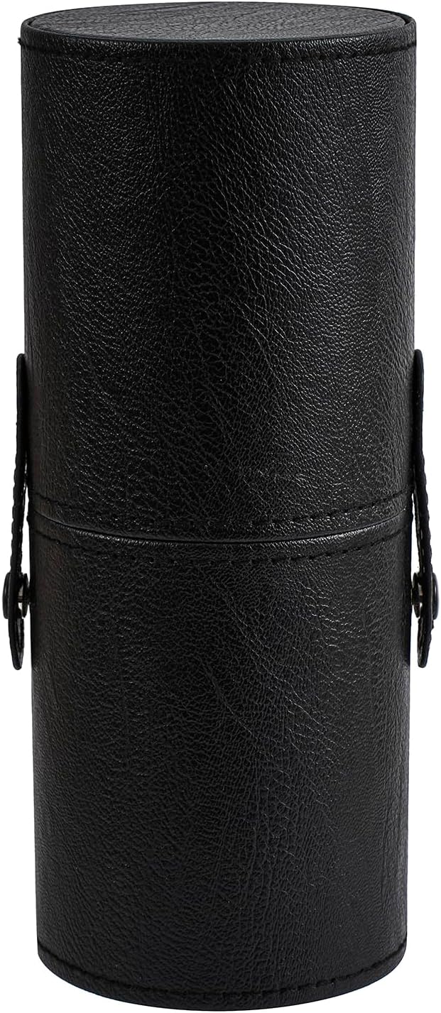Portable Makeup Brush Holder, Waterproof PU Leather Travel Makeup Brush Case by RSRSLEII