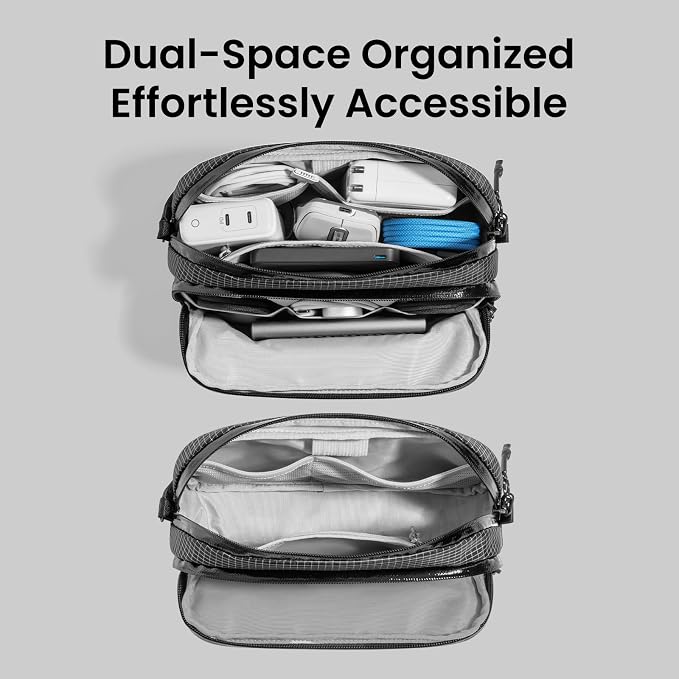 tomtoc Electronic Organizer Travel Case Performance, Water Resistant Dual - Image 5