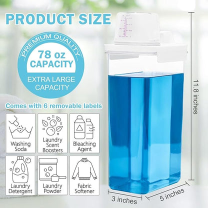 Laundry Detergent Dispenser 3 Pack Laundry Soap Dispensers 78 oz Liquid - Image 2