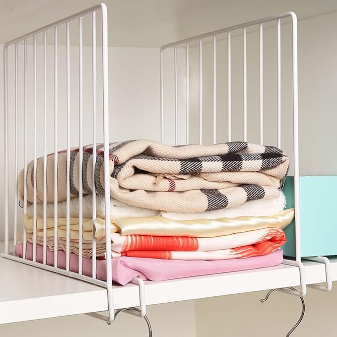 Shelf Dividers, 8 Pack Closet Organizers and Storage, Metal Closet Dividers by SSAWcasa
