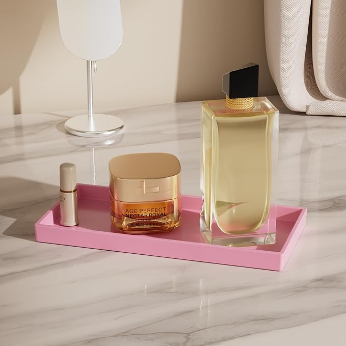 Vanity and Bathroom Tray, 9.8" ABS Countertop Organizer, Waterproof Vanity Tray - Image 4