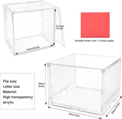 UMAIL File Box, Hanging File Organizer, Portable Storage Bins - Image 4