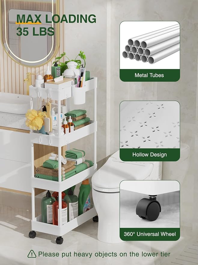 LEHOM Slim Rolling Storage Cart - Image 5