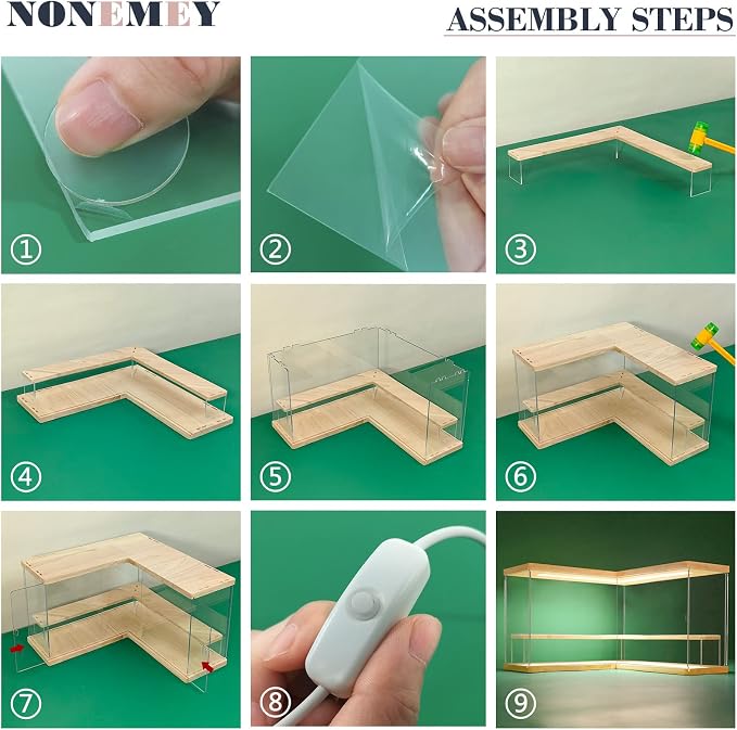 NONEMEY Clear Acrylic Display Case Stand - Image 6