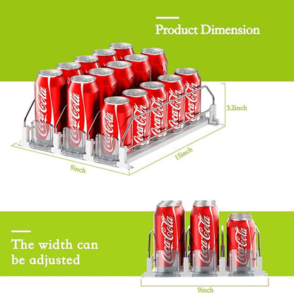 Drink Organizer for Fridge, Self Pushing Fridge Drink Organizer, Automatic - Image 4