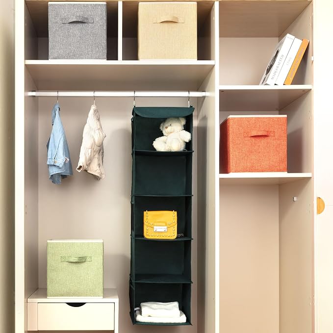 Storage Cube Organizer Bin 10.5" x 10.5" x 11" Large Boxes Fabric Basket - Image 5