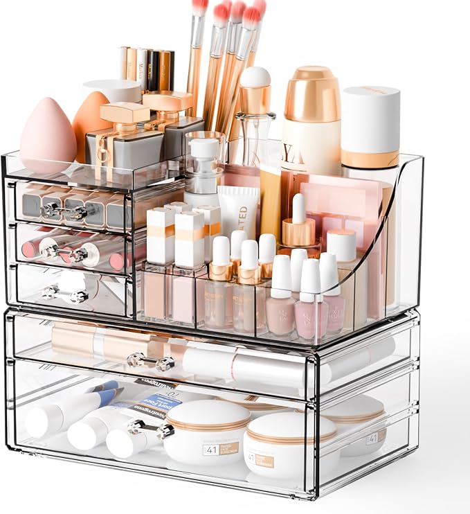 Yieach 2 Pack Clear Makeup Organizer Countertop - Image 8