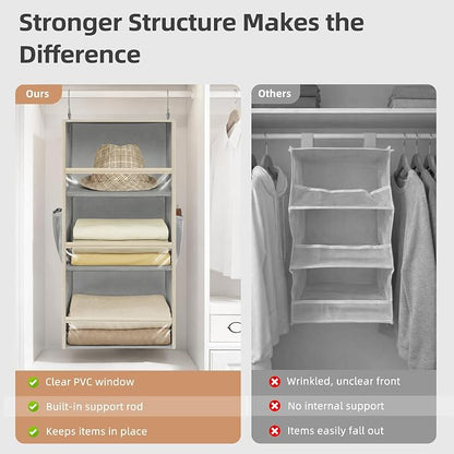 STORAGE MANIAC 6-Shelf Hanging Closet Organizer and Storage, 2 Separable - Image 6