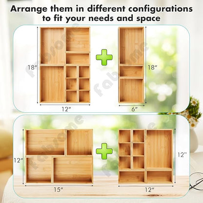 Fabsome Drawer Organizer, Small Wooden Container Tray - Image 7