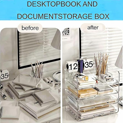 DCA 4 Tier Large Capacity Desk Organizer, Home & School Use | Easy Assemble | - Image 2