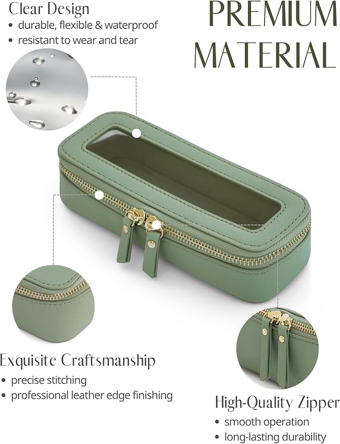 Popvibe Clear Makeup Bag Travel Cosmetic Case Transparent Toiletry Bag - Image 2