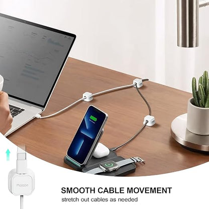 24 Pack Magnetic Cable Clip Organizer Cord Holder, Picozon Adhesive Cable - Image 3