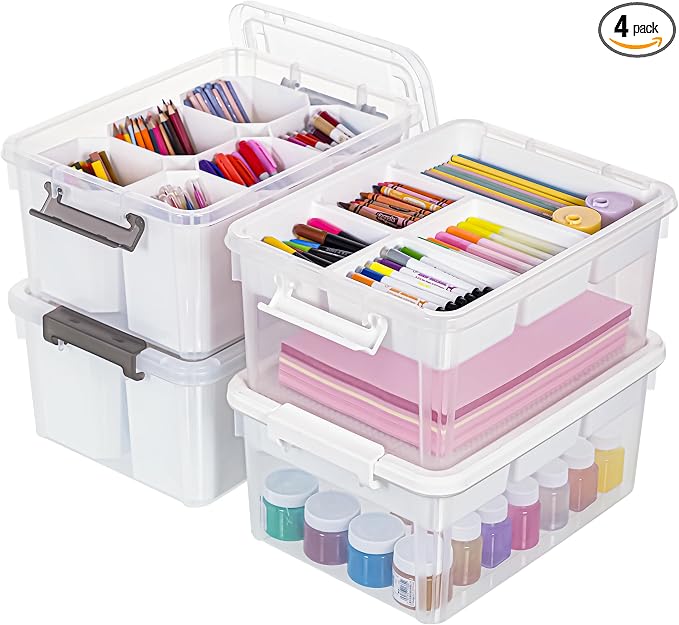 Citylife 17 QT Plastic Storage Bins Clear Storage Box by Unknown