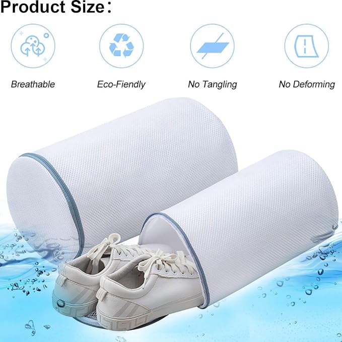 Big Shoes Wash Bags, Sneaker Mesh Washing Bag, Shoe Cleaning Laundry Bag - Image 3
