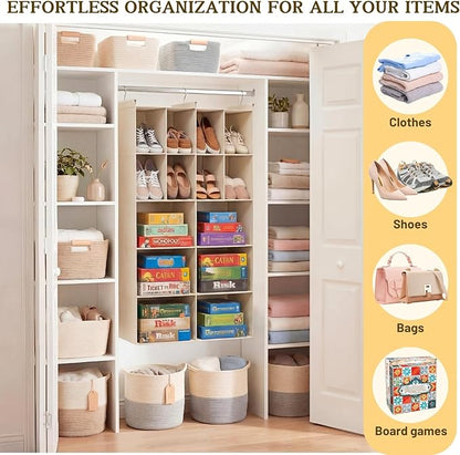 Ofiray-home 5 Tier Hanging Closet Organizer, 14 Compartments Sweater Organizer - Image 6