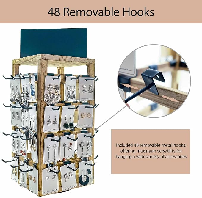 Wooden rotating Jewelry Display Stand - Image 3