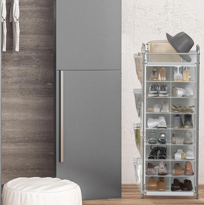 Simple Houseware 16 Cube Shoe Stand Tower Rack 8 Tier - Image 6