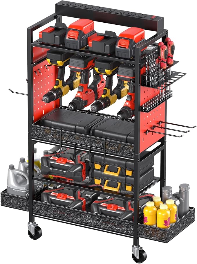 CCCEI Garage Power Tools Organizer Cart by CCCEI