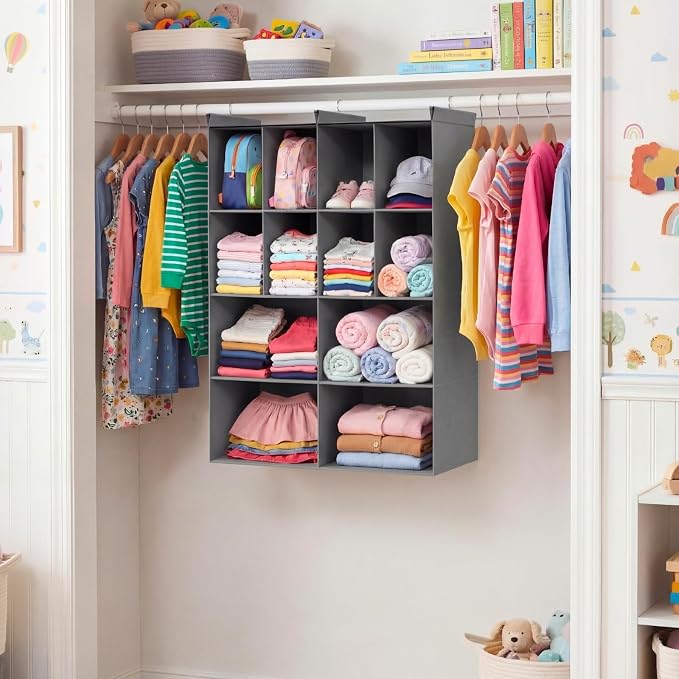 Ofiray-home 4 Tier Hanging Closet Organizer, 12 Compartments Sweater Organizer - Image 2